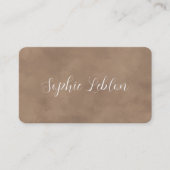 Carte D'appel Old Brown Contact Card with Handwritten Name (Devant)