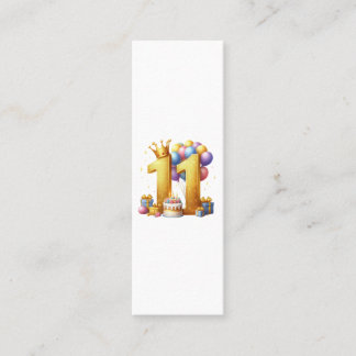 Carte D'appel Onzième anniversaire doré