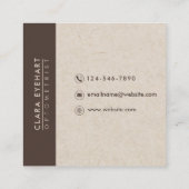 Carte D'appel Optométriste spécialiste des yeux médecin (Dos)