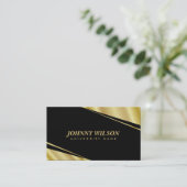 Carte D'appel Or géométrique moderne et étudiant de troisième (Debout devant)