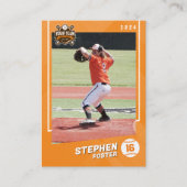 Carte D'appel Orange Baseball Trading Card Pro Baseball Player (Devant)