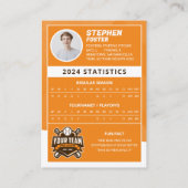 Carte D'appel Orange Baseball Trading Card Pro Baseball Player (Dos)