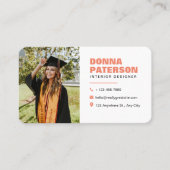 Carte D'appel Orange Professionnel Simple Moderne Appels Minimau (Devant)