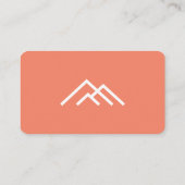 Carte D'appel Orange Professionnel Simple Moderne Appels Minimau (Dos)