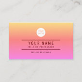 Carte D'appel Orange Rose Abstrait Ajouter un nom et une profess (Devant)