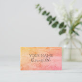 Carte D'appel Orange Rose Roses tendance Nom commercial Titre (Debout devant)