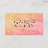 Carte D'appel Orange Rose Roses tendance Nom commercial Titre (Devant)