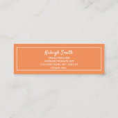 Carte D'appel Orange White Graduation Insérer le nom (Dos)