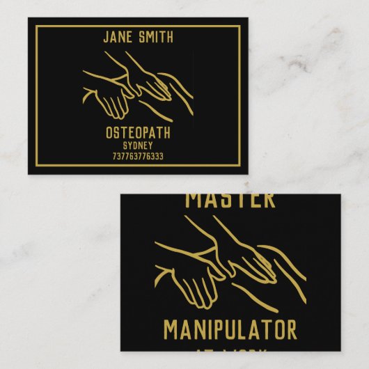 Carte D'appel Osteopath Professional (Devant / Derrière)