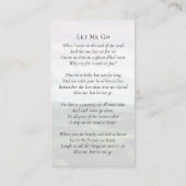 Carte D'appel Oval Photo Golf Course Funeral Memorial Card (Dos)