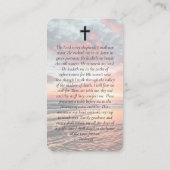 Carte D'appel Oval Photo Sunset Ocean Memorial Prayer Card (Dos)