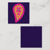 Carte D'appel Paisley coloré (Devant / Derrière)