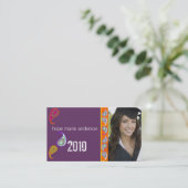 Carte D'appel Paisley Senior Pictures Senior Profile Card (Debout devant)