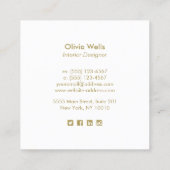 Carte D'appel Palmier d'or Rose tropical (Dos)