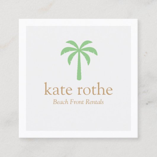 Carte D'appel Palmier vert moderne (Devant)
