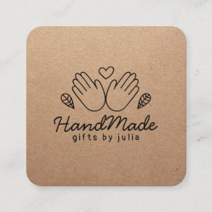 Carte D'appel Papier d'emballage brun moderne de métiers faits