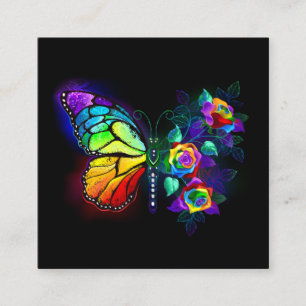 Carte D'appel Papillon arc-en-ciel
