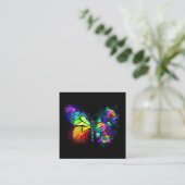Carte D'appel Papillon arc-en-ciel (Debout devant)