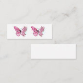 Carte D'appel Papillon de fleurs avec Sakura rose (Devant / Derrière)