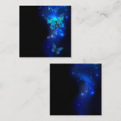 Carte D'appel Papillon Morpho sur fond sombre (Devant / Derrière)