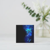 Carte D'appel Papillon Morpho sur fond sombre (Debout devant)