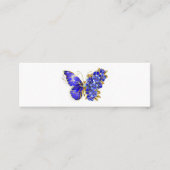 Carte D'appel Papillon saphir à fleurs (Devant)