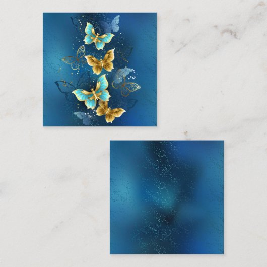 Carte D'appel Papillons d'or (Devant / Derrière)