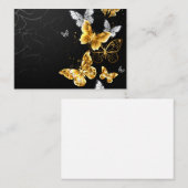 Carte D'appel Papillons d'or et de blanc (Devant / Derrière)