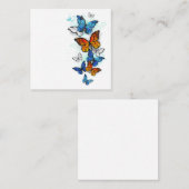 Carte D'appel Papillons volants Morpho et Monarch (Devant / Derrière)