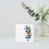 Carte D'appel Papillons volants Morpho et Monarch (Debout devant)