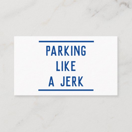 Carte D'appel Parking incorrect (Devant)