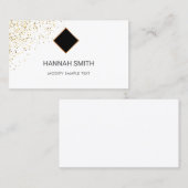 Carte D'appel Parties scintillant de parties scintillant Noir &  (Devant / Derrière)