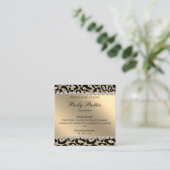 Carte D'appel Parties scintillant de salon Leopard Gold (Debout devant)