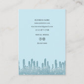 Carte D'appel Parties scintillant de thème Couleur bleu clair lâ (Dos)