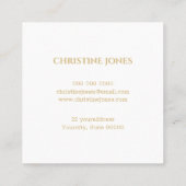 Carte D'appel Parties scintillant FAUX coiffeuse et feuille FAUX (Dos)