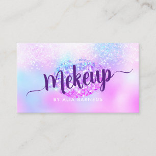 Carte D'appel Parties scintillant holographique Lip Purple Girl 