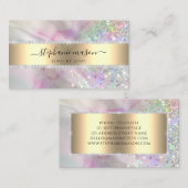 Carte D'appel Parties scintillant holographique marbré Aquarelle (Devant / Derrière)