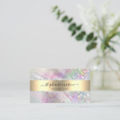 Carte D'appel Parties scintillant holographique marbré Aquarelle (Debout devant)