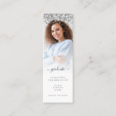 Carte D'appel Parties scintillant Silver tendance Photo 2024 Gra (Devant)