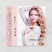 Carte D'appel Pastel Glitz Custom Pageant Queen Profile Card (Devant)