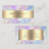 Carte D'appel Pastels holographiques Diamants Arc-en-ciel Affair (Devant / Derrière)