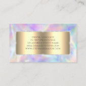 Carte D'appel Pastels holographiques Diamants Arc-en-ciel Affair (Dos)