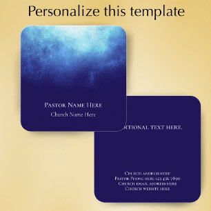 Carte D'appel Pasteur de l'église chrétienne Texte personnalisé