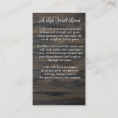 Carte D'appel Patriotique Memorial Funeral Prayer Card US Drapea (Dos)