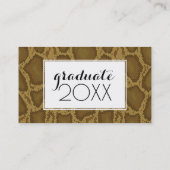 Carte D'appel Peau de serpent de l'obtention du diplôme | de (Dos)