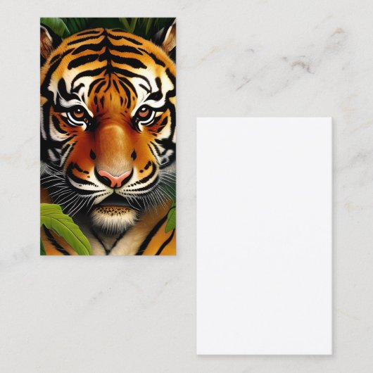 Carte D'appel Peinture haute résolution d'un tatouage de tigre d (Devant / Derrière)