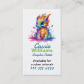 Carte D'appel Peinture trempé Baby Dragon Artiste (Devant)
