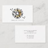 Carte d'appel Pentacle Moon Russe Wiccan Pagan (Devant / Derrière)