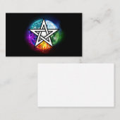 Carte D'appel pentagramme du Wiccan (Devant / Derrière)