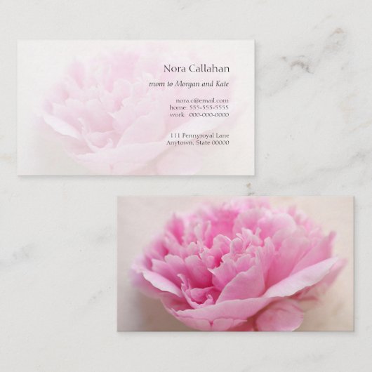 Carte D'appel Peony closeuse (Devant / Derrière)